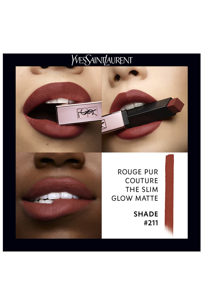 The Slim Glow Matte Lipstick, Alternate, color, 211 TRANSGRESSIVE CACAO