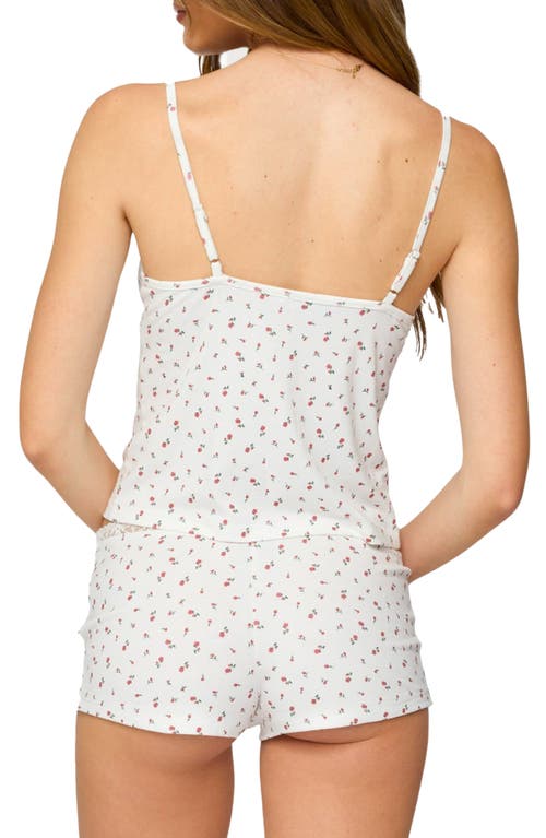Edikted Viola Floral Lacey Tank Top In Neutral