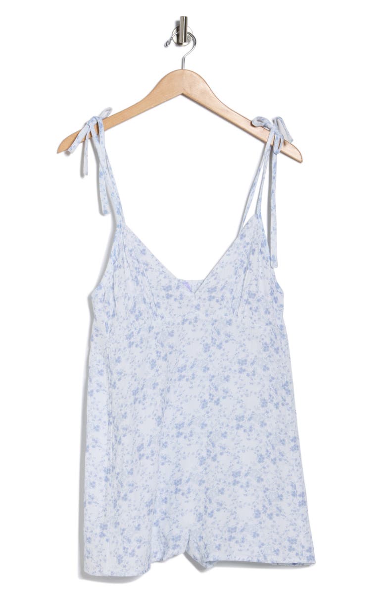 Florence by Mills Organic Cotton Romper, Alternate, color, Blue Floral White Green