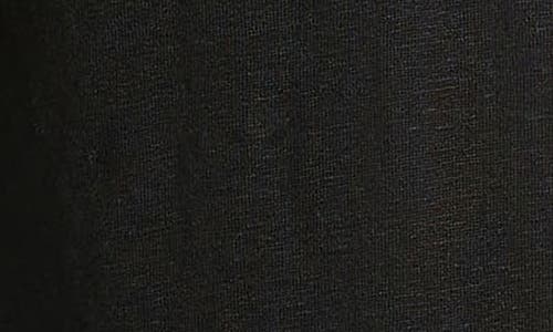 Vince Notch Neck Long Sleeve Slub Linen T-shirt In Black