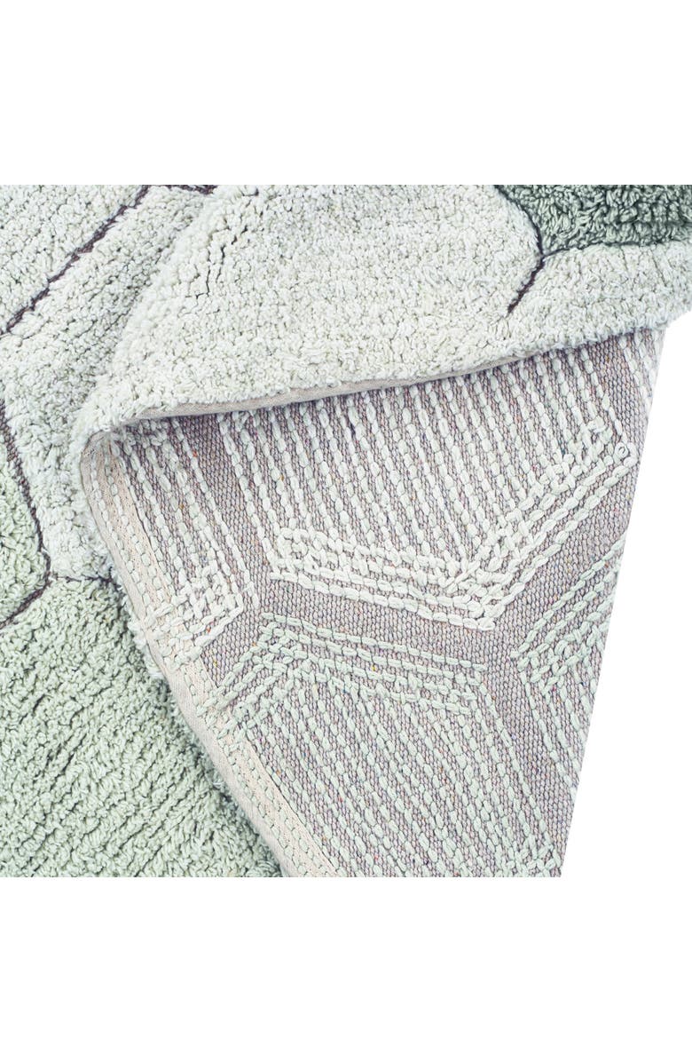 Lorena Canals Washable Rug Round Honeycomb, Alternate, color, Blue Sage, Ivory, Light Blue