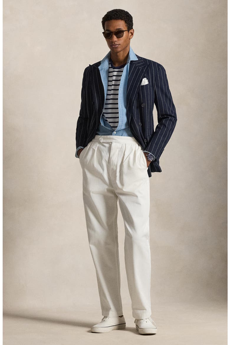 Relaxed Fit Cotton Twill Officer’s Pant, Alternate, color, DECKWASH WHITE