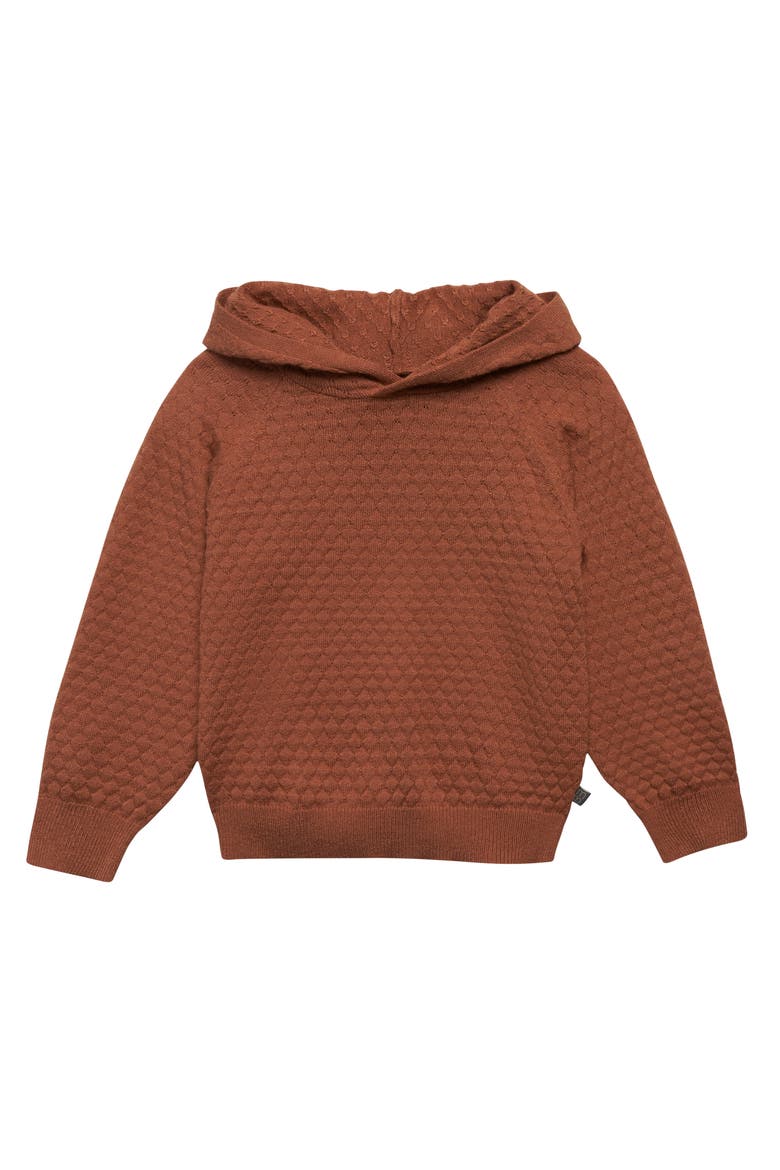 Sweater Knit Hoodie Set, Alternate, color, Medium Brown