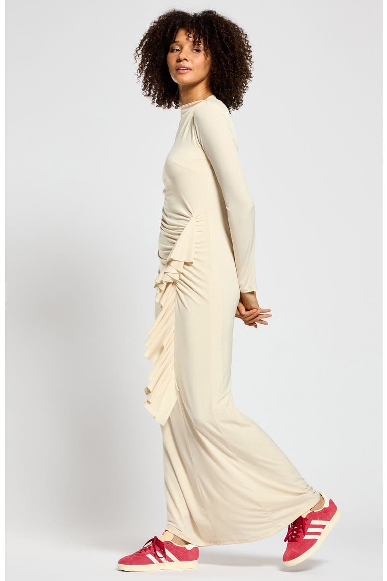 Charlotte Side Frill Dress, Alternate, color, Ivory