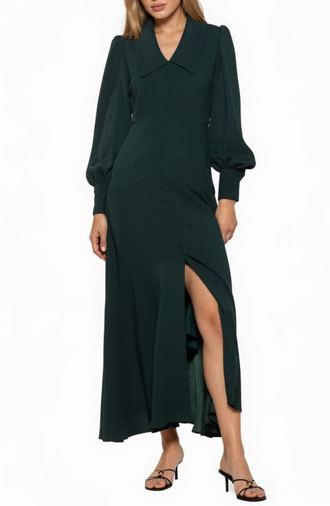 Kate Collared Long Sleeve Maxi Dress