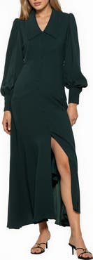 Alexia Admor Kate Collared Long Sleeve Maxi Dress