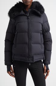Moncler Grenoble Arabbas Genuine Shearling Collar Down Jacket