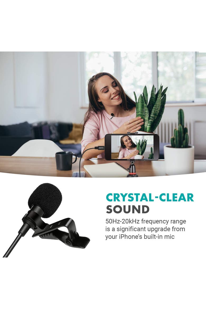 iLav-L Digital Lavalier Omnidirectional Clip on Microphone, Alternate, color, Black