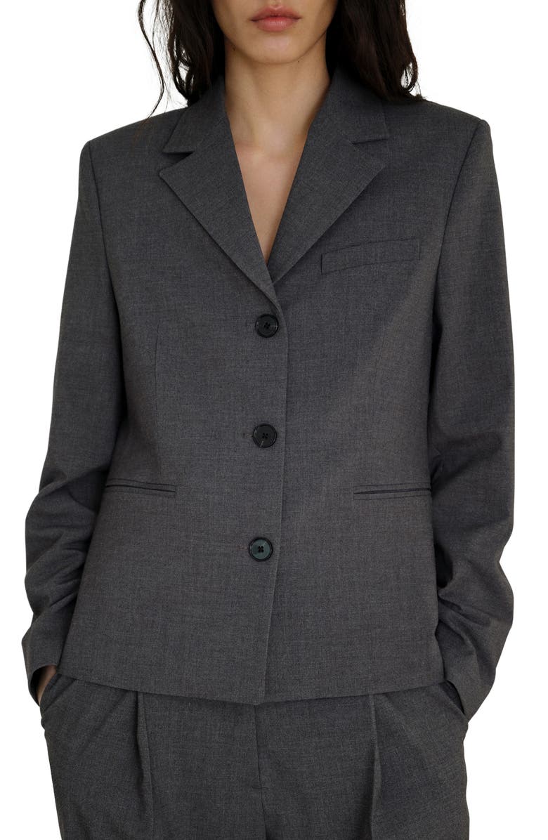 MANGO Suit Blazer, Main, color, Grey