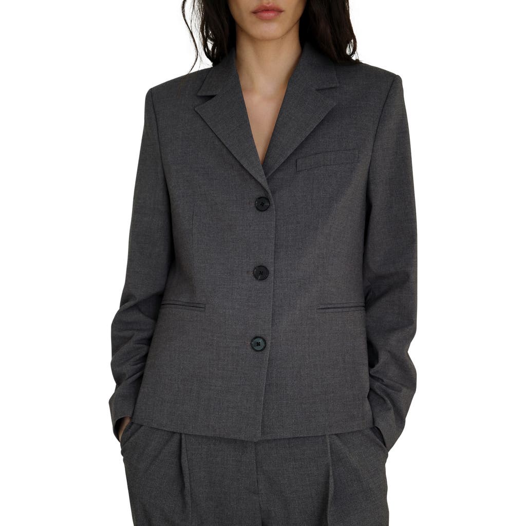 Mango Suit Blazer In Black