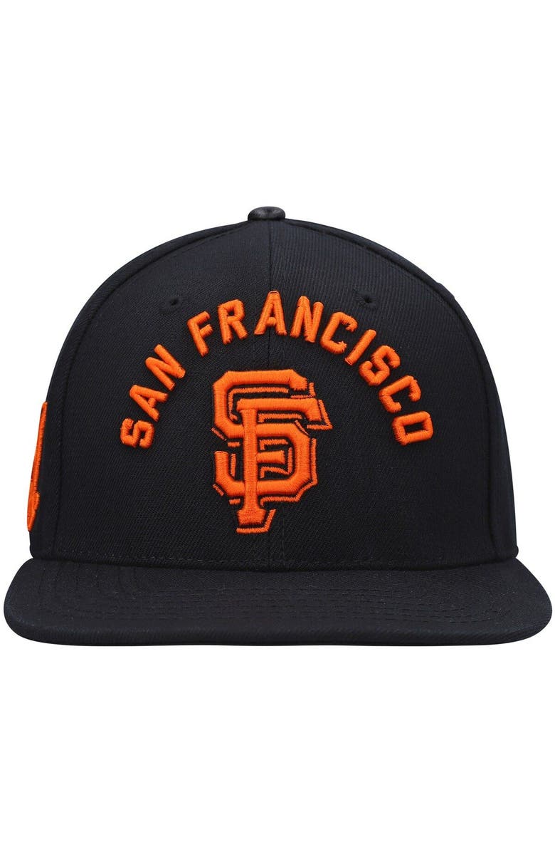PRO STANDARD Men's Pro Standard Black San Francisco Giants Stacked Logo Snapback Hat, Alternate, color, 