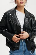 Cotton On Roman Faux Leather Biker Jacket