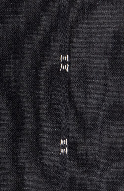 Rag & Bone Avery Embroidered Linen Shirt Blkrm In Black
