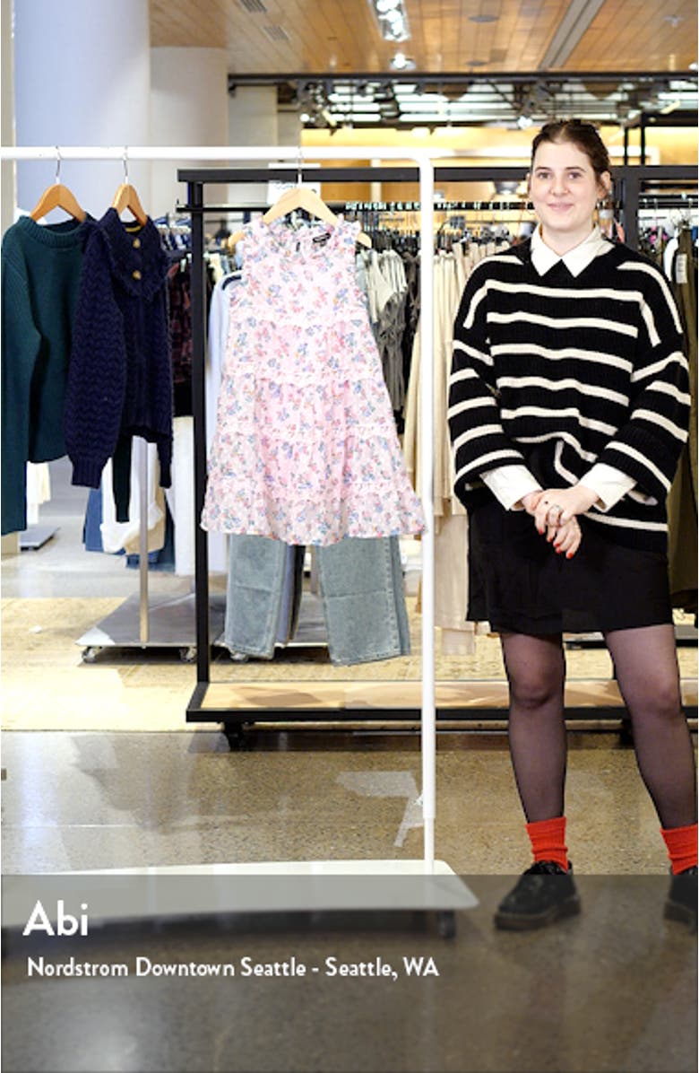 Kids' Floral Tiered Chiffon Dress, sales video thumbnail