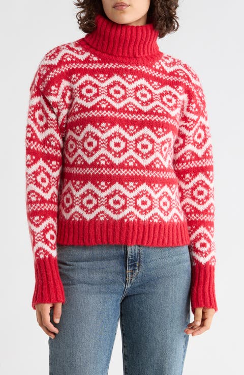 Fair Isle Turtleneck Sweater