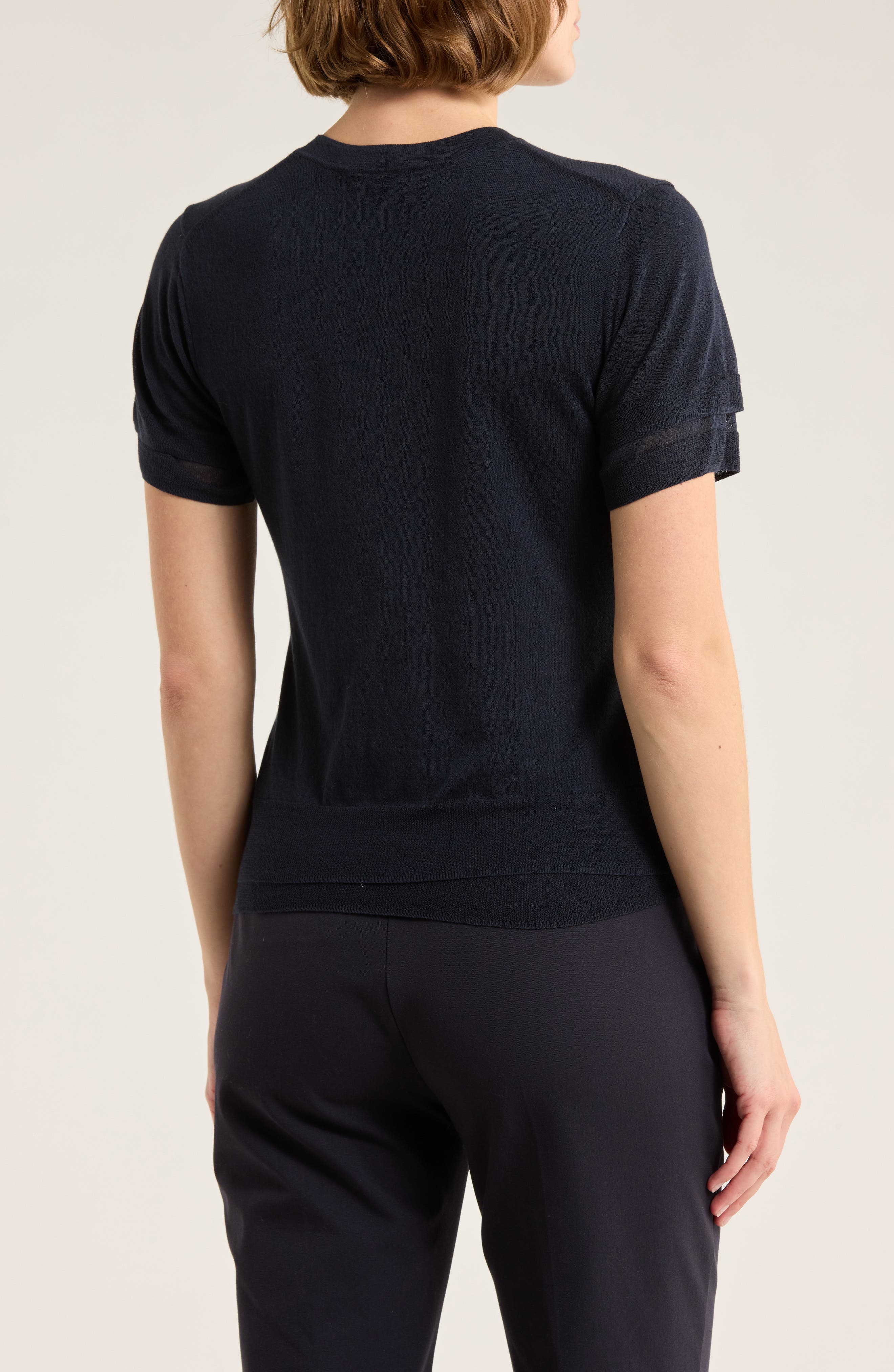 Double Layer Short Sleeve Sweater - image 2