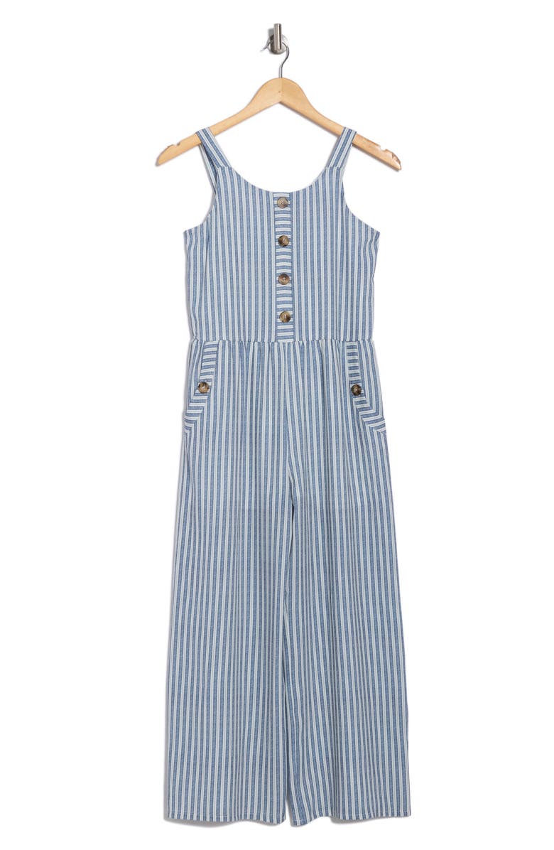 Truly Me Kids' Striped Straight Leg Jumpsuit, Main, color, 