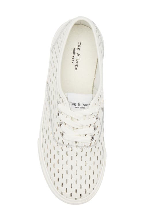 Rag & Bone Billie Perforated Sneaker In Antique White Perforated