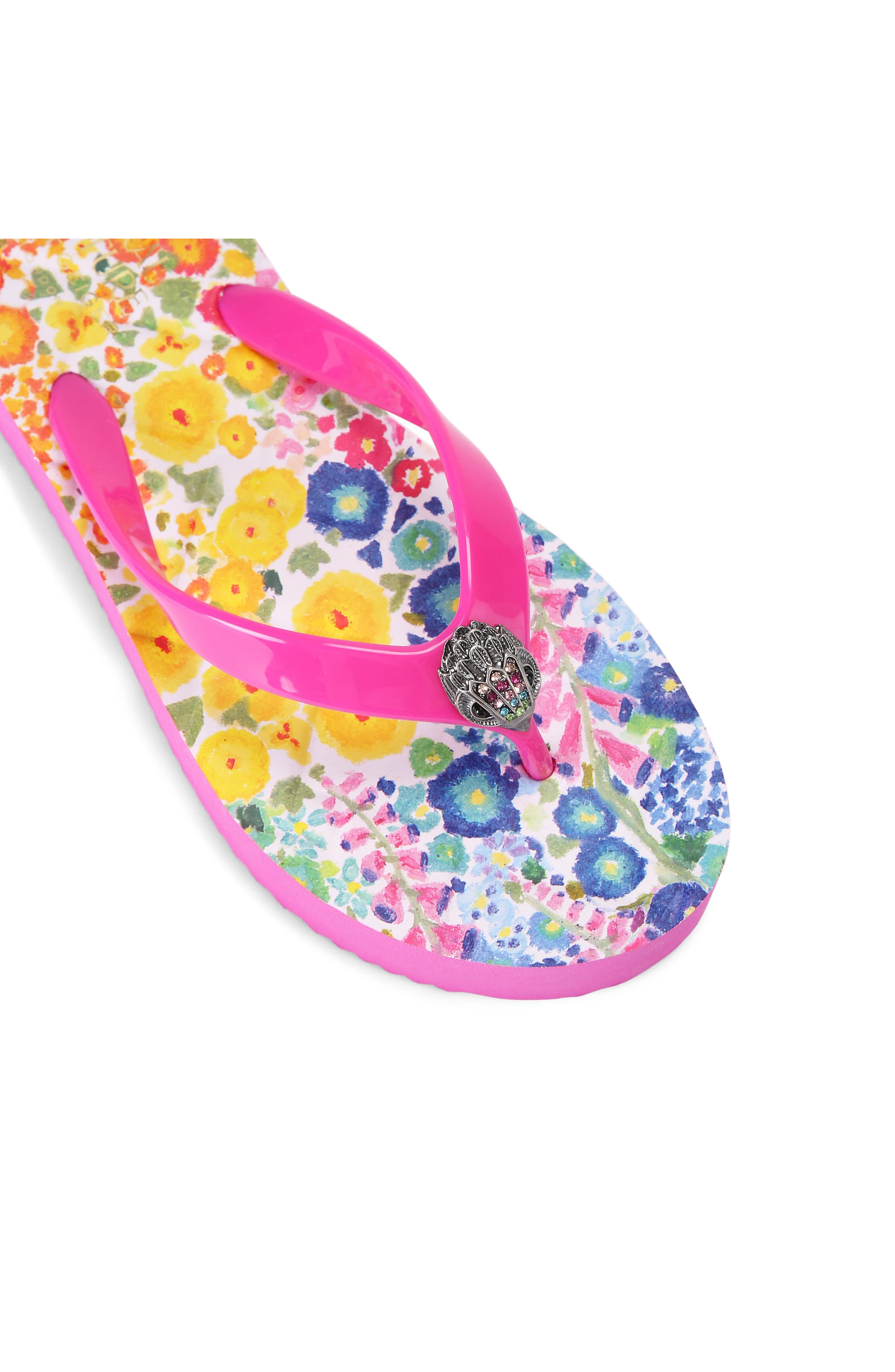 Kurt Geiger London Floral Couture Kensington Platform Flip Flop, Alternate, color, 