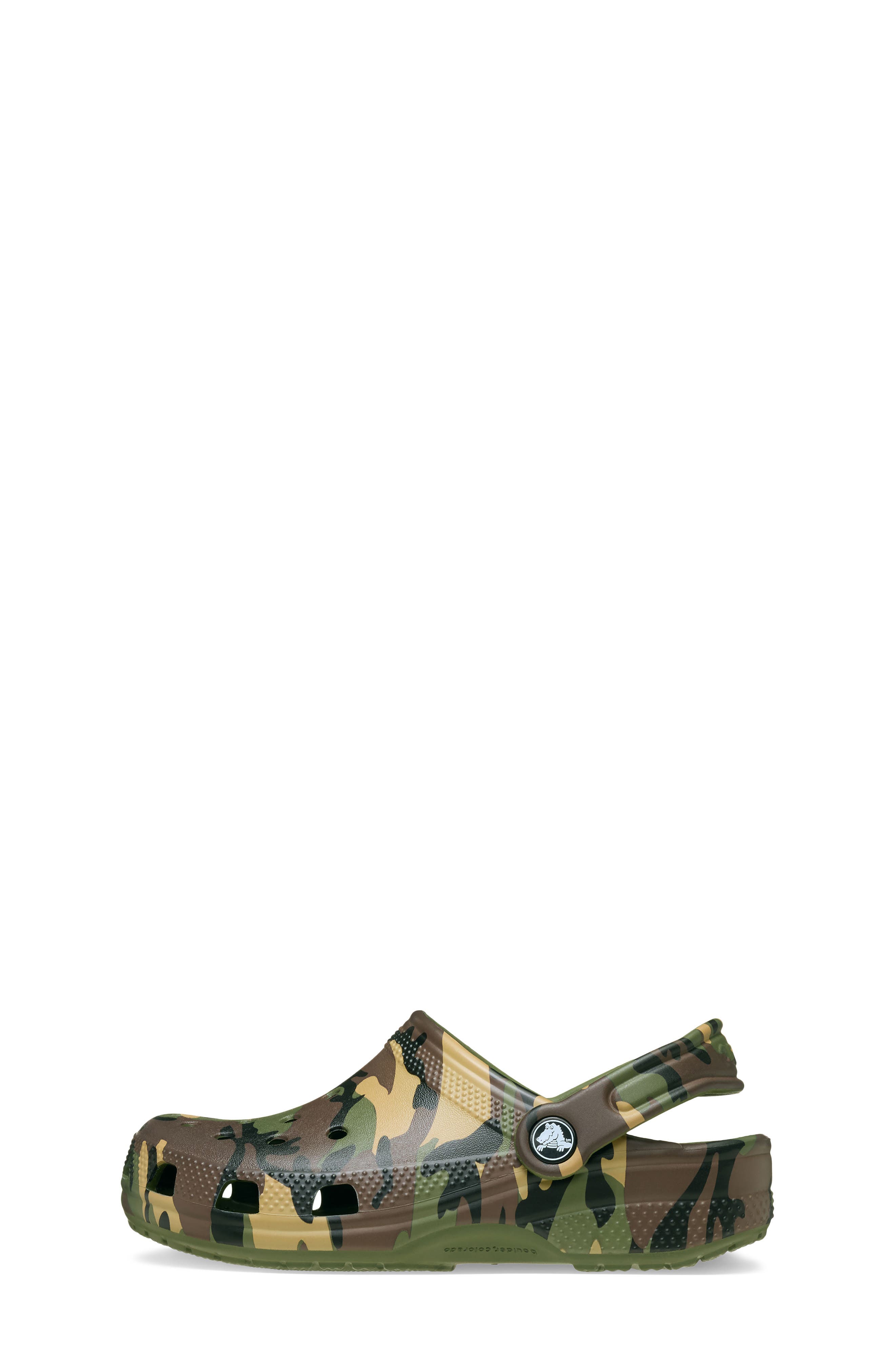 Kids' Classic Camo Clog, Alternate, color, ARMY GREEN/ MULTI