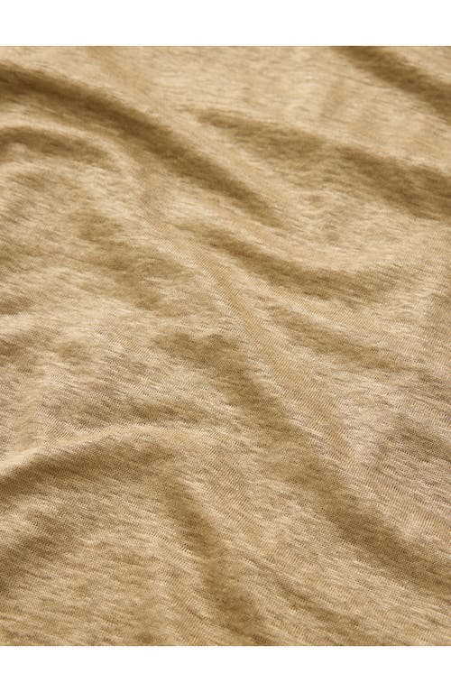 John Varvatos Wooster Slim Fit V-neck Burnout Linen T-shirt In Brown