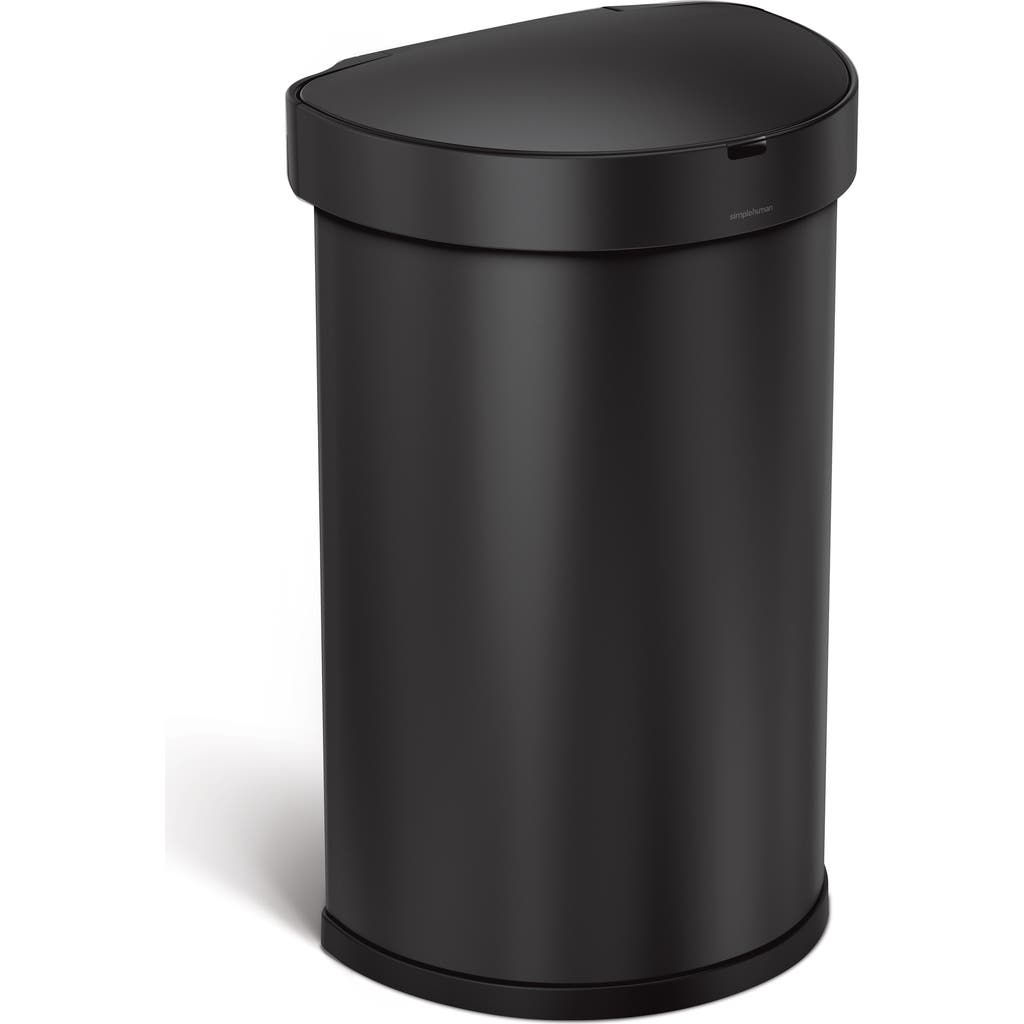 Simplehuman 45l Semi-round Sensor Can In Matte Black