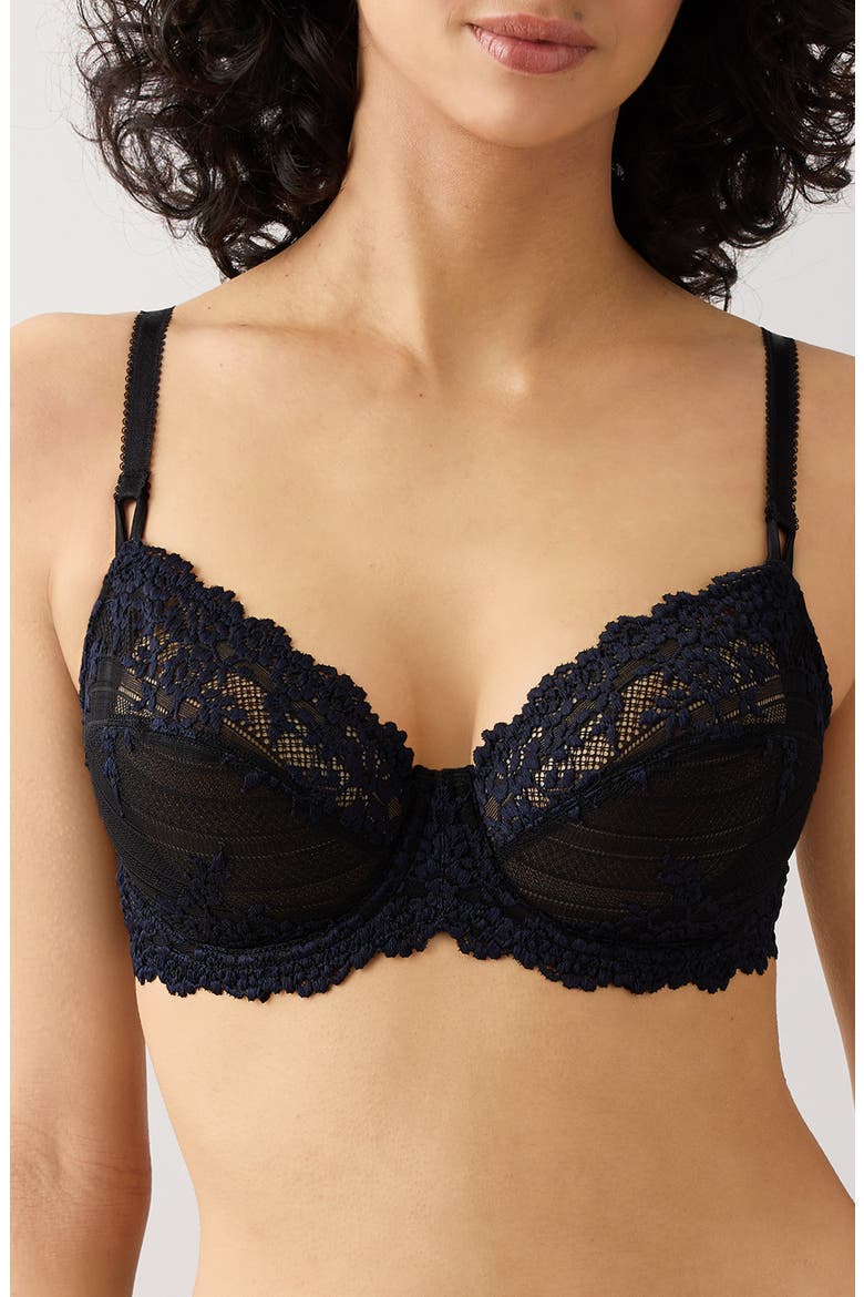 Embrace Lace® Underwire Bra, Main, color, BLACK/ NIGHT