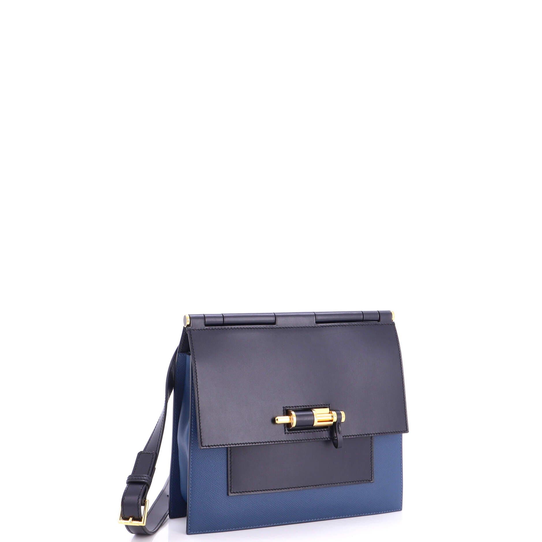 Sacabar Shoulder Bag Epsom and Swift 24, Alternate, color, Blue