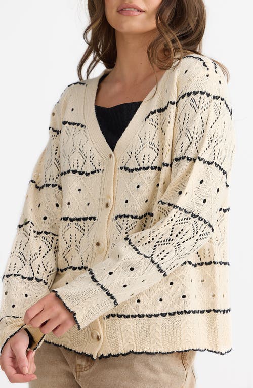 Talisman The Label Zali Open Stitch Cardigan In White