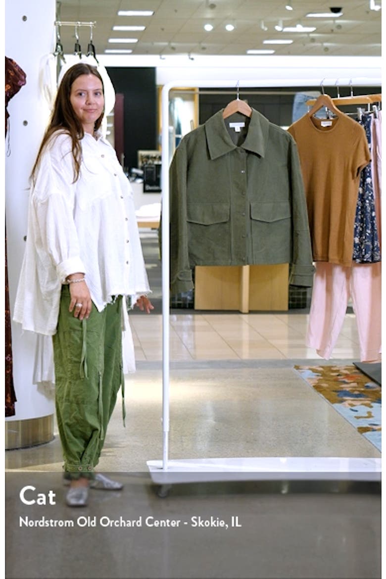 Crop Cotton Blend Field Jacket video