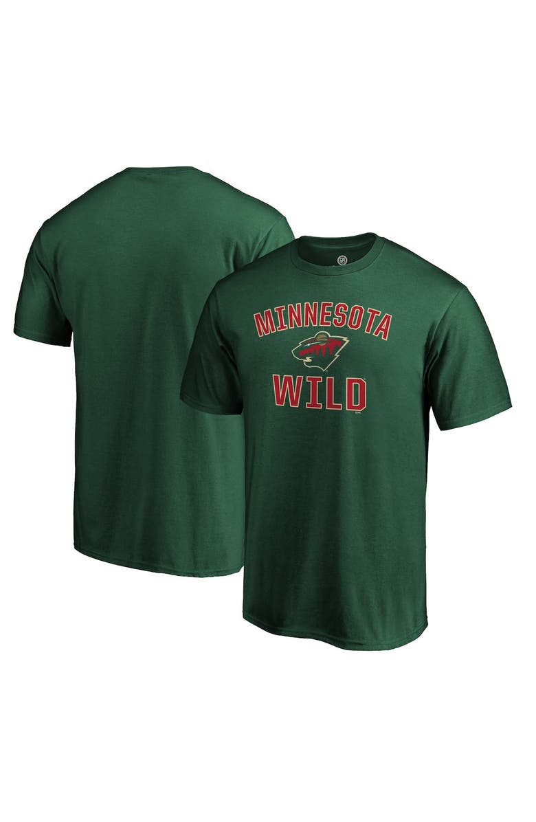 FANATICS Men's Fanatics Branded Green Minnesota Wild Team Victory Arch T-Shirt, Main, color, 