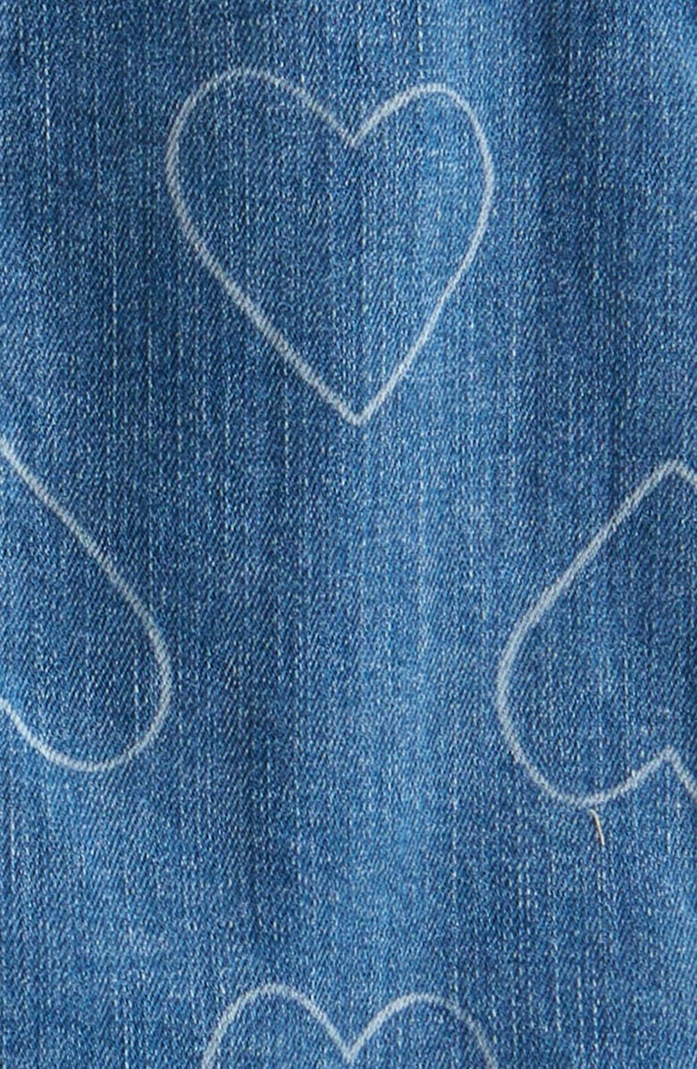 Tucker + Tate Print Denim Jumper, Alternate, color, Sun Faded Wash Outline Hearts