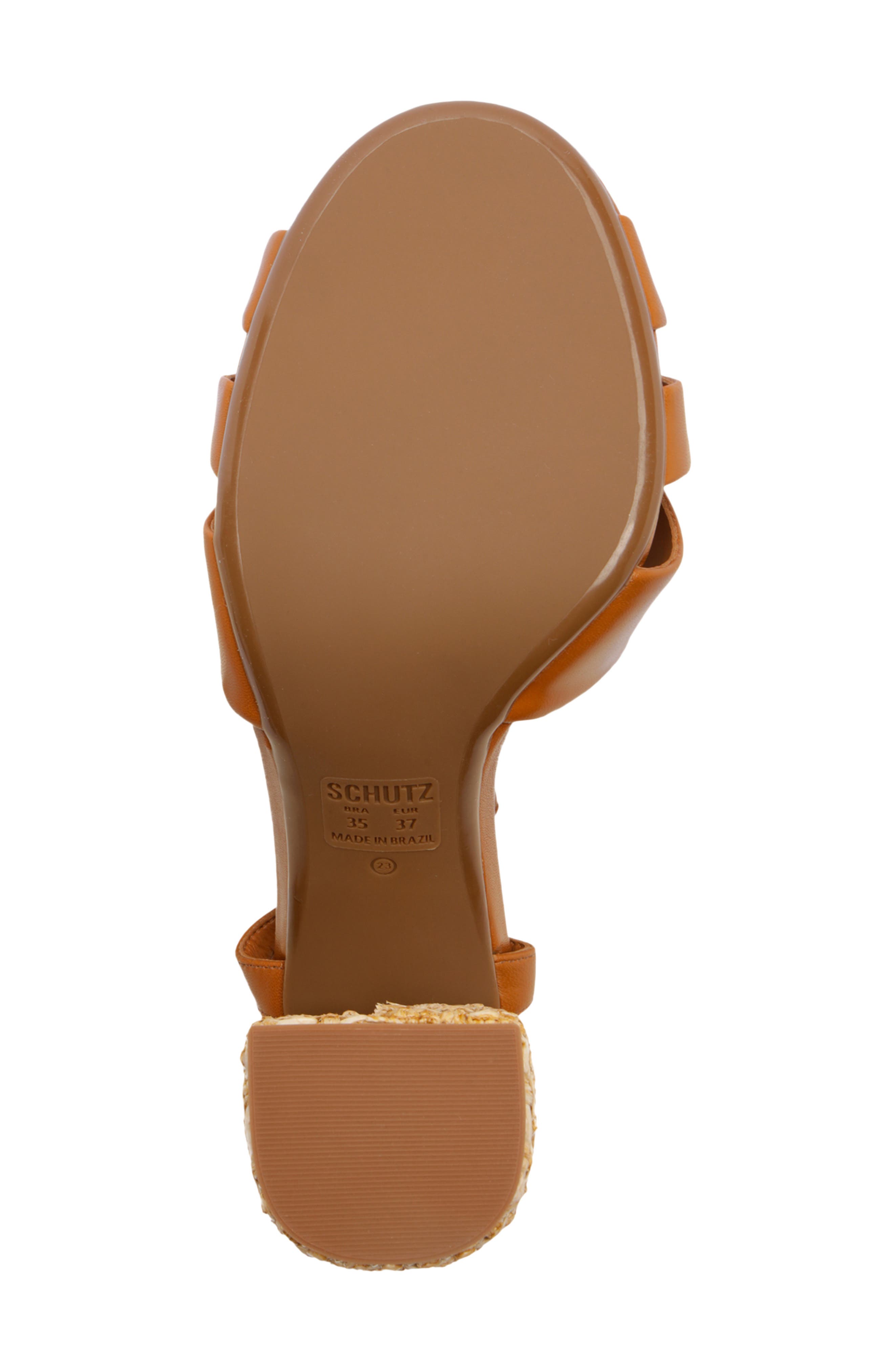 Schutz Keefa Ankle Strap Sandal, Alternate, color, Burnt Honey