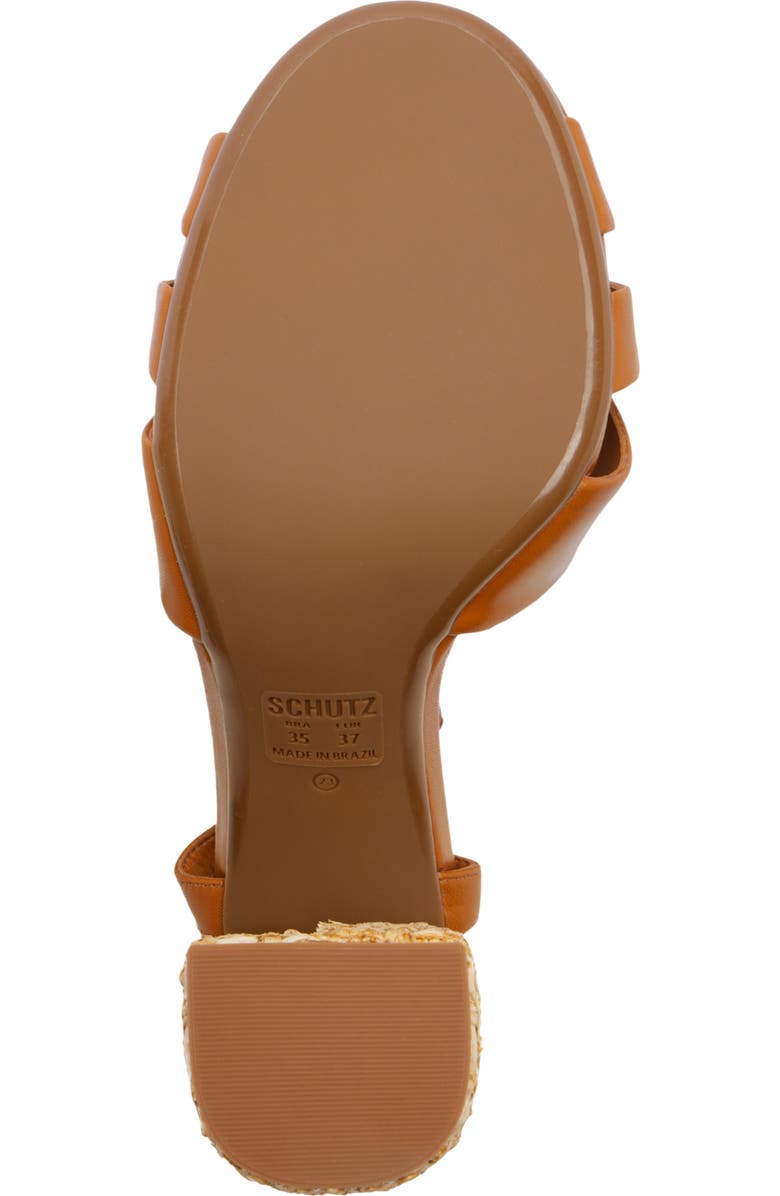 Schutz Keefa Ankle Strap Sandal, Alternate, color, Burnt Honey