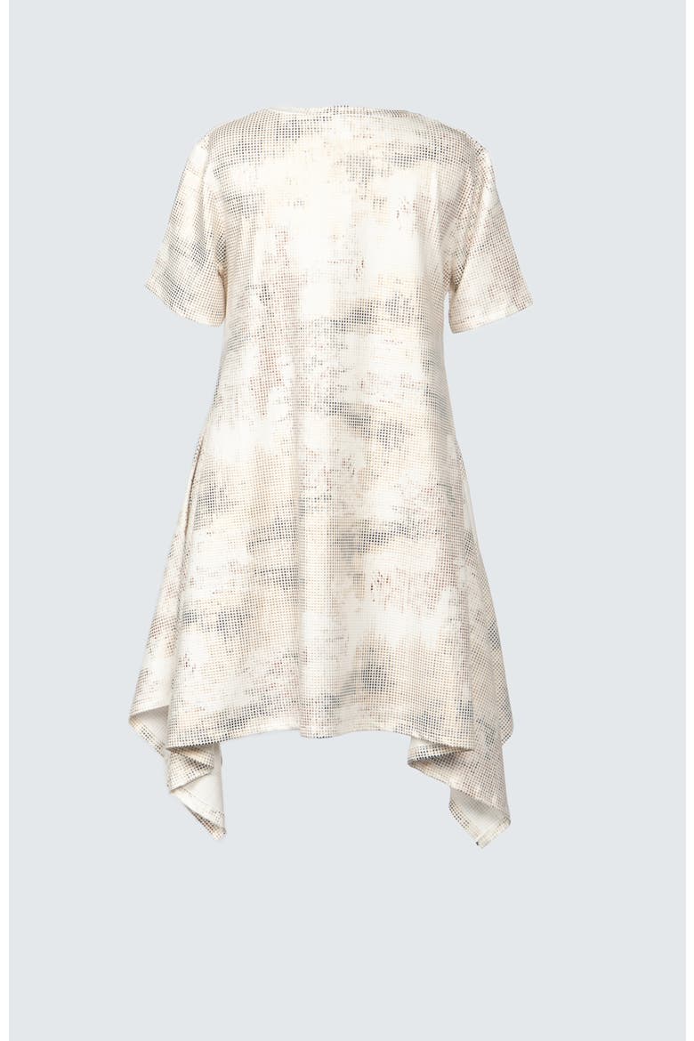 Iris Printed Cotton Jersey Dress, Alternate, color, Ecru