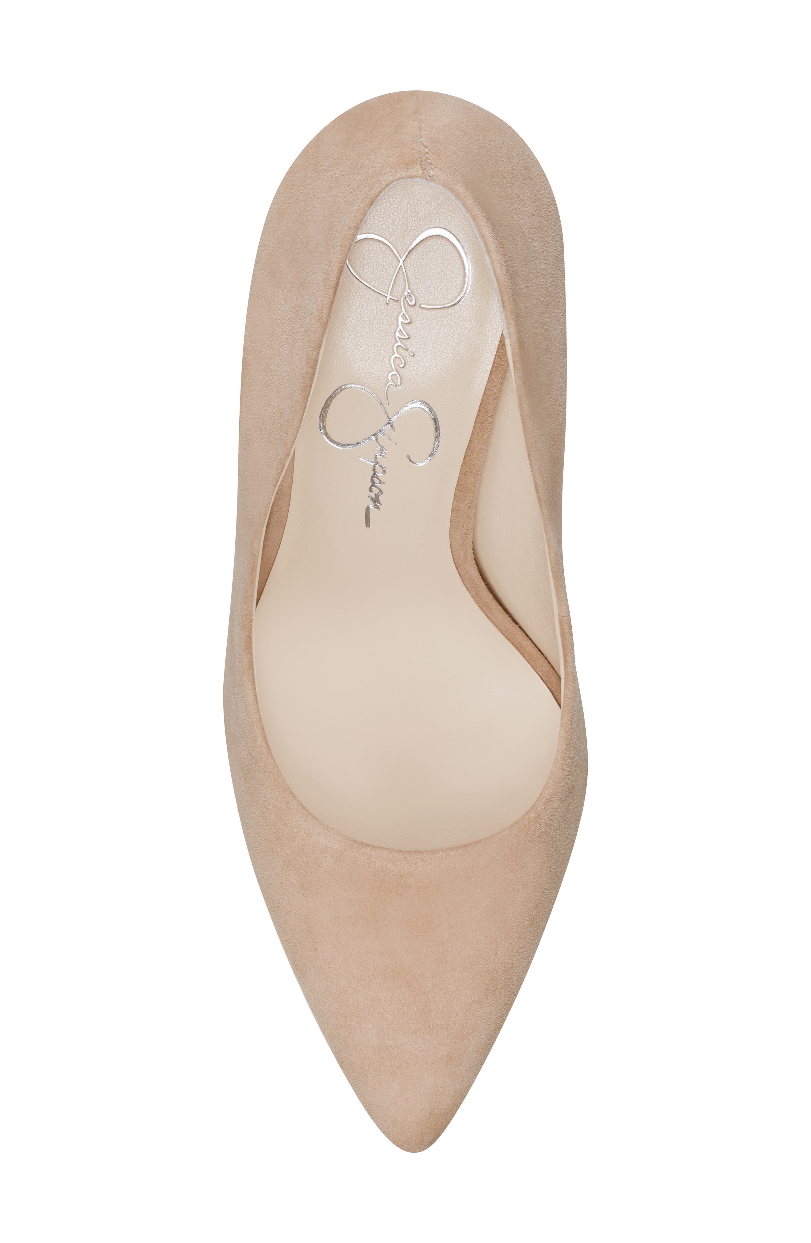 Accie Pointed Toe Pump, Alternate, color, ALMOND SUEDE