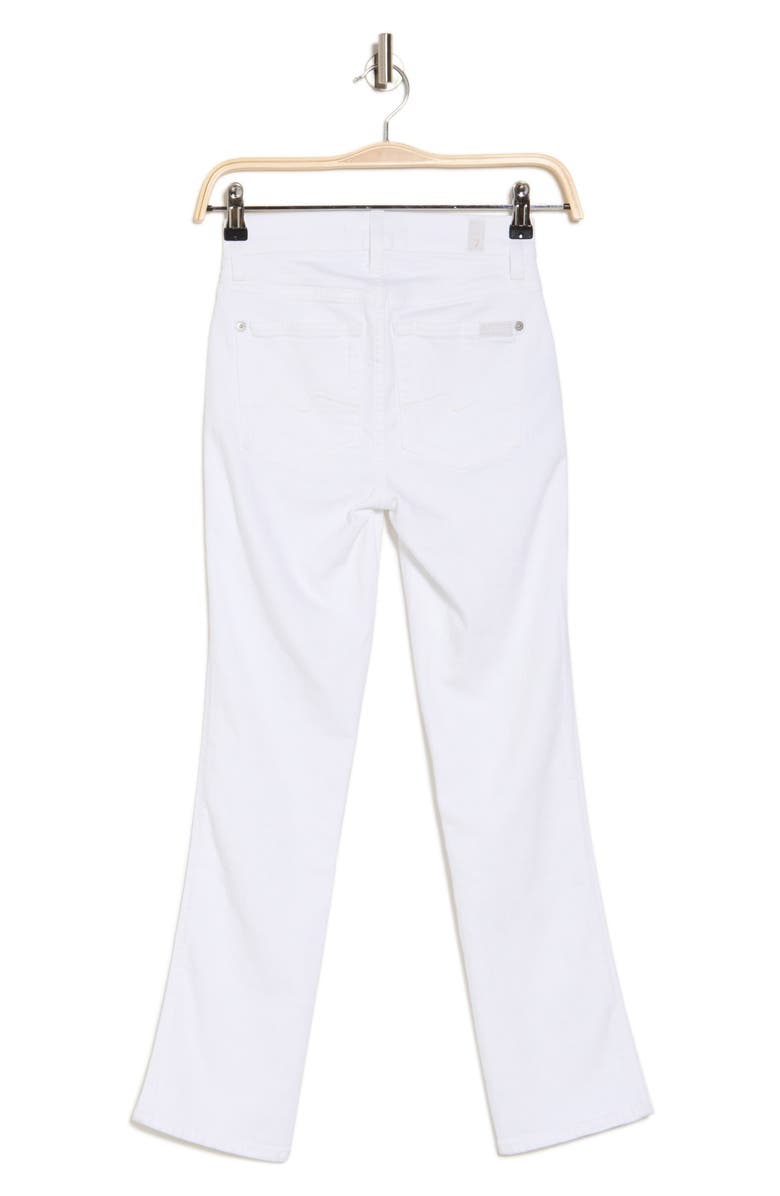 7 For All Mankind Kimmie Crop Straight Leg Jeans, Alternate, color, Clean White