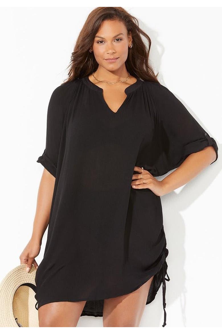 Abigail Cover Up Tunic, Alternate, color, Black