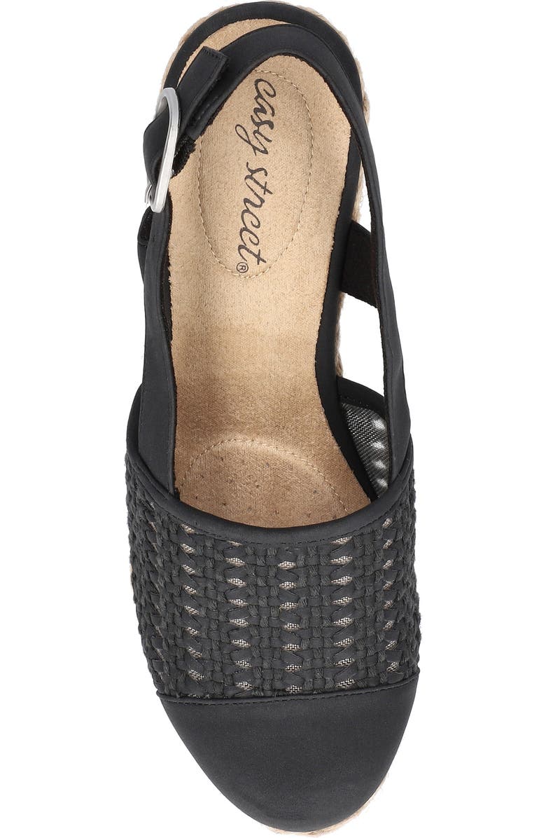 EASY STREET Taffy Slingback Espadrille Wedge Sandal, Alternate, color, Black