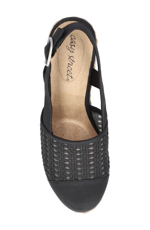 EASY STREET EASY STREET TAFFY SLINGBACK ESPADRILLE WEDGE SANDAL