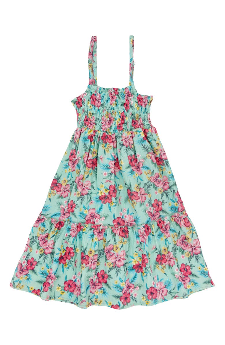 Feather 4 Arrow Kids' Marina Floral Tiered Cotton Sundress, Main, color, 