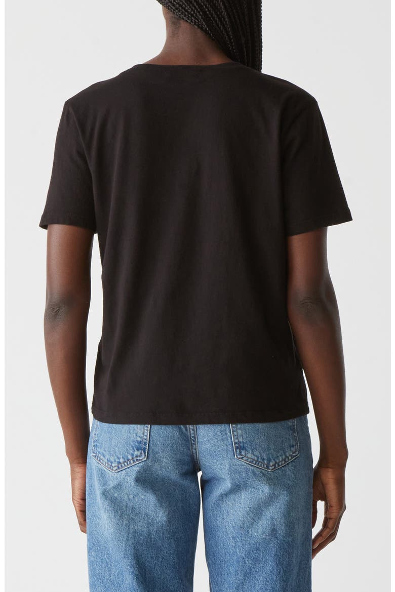 Daria Classic V-Neck T-Shirt, Alternate, color, BLACK