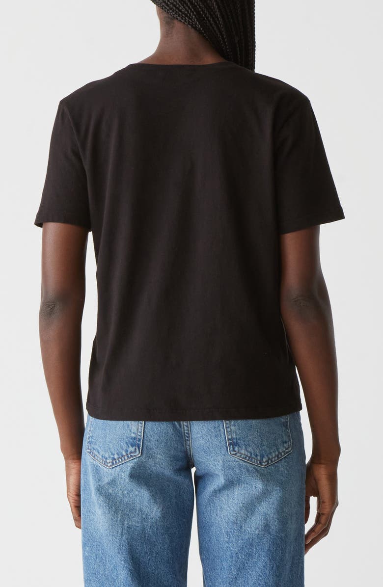 Michael Stars Daria Classic V-Neck T-Shirt, Alternate, color, Black