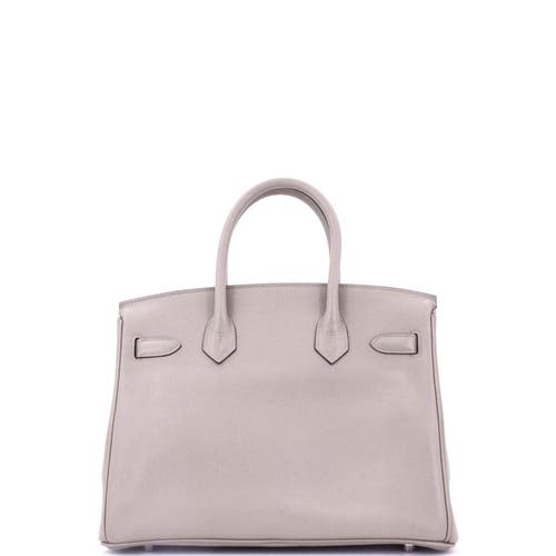 Pre-owned Hermes Hermes Birkin Handbag Grey Novillo With Palladium Hardware 30 In Gray