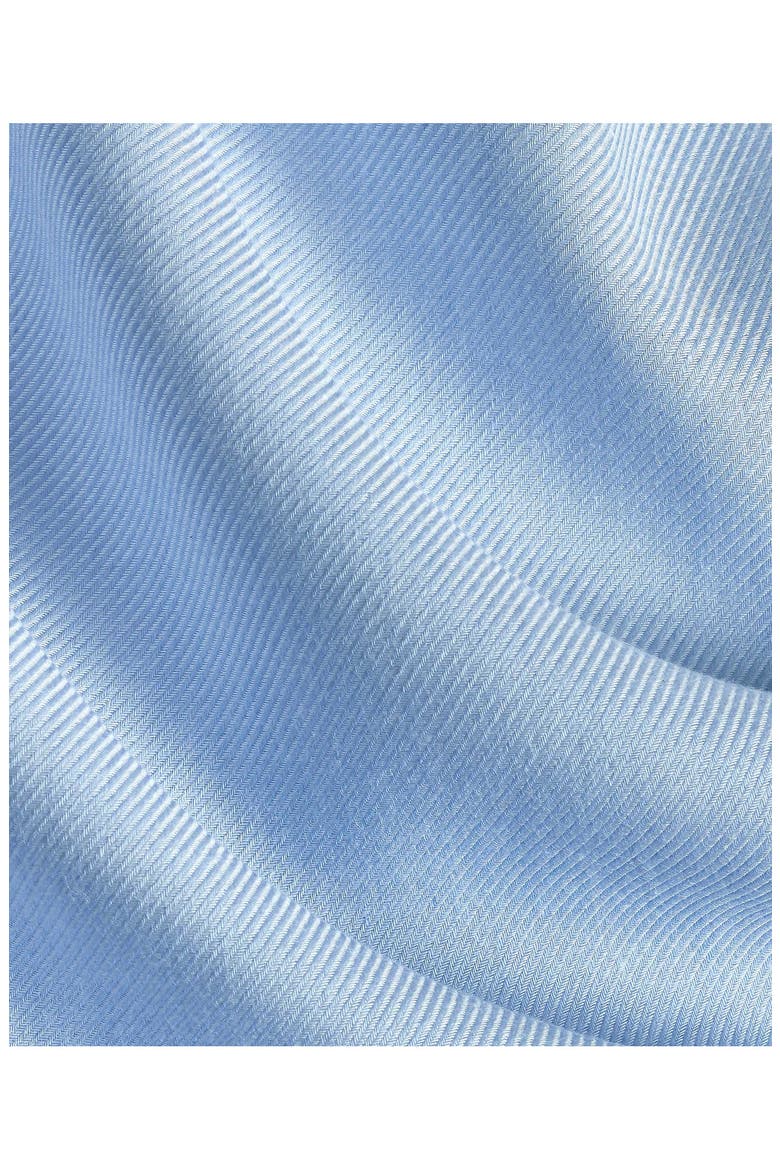Trim Fit Light Blue Cotton & Cashmere Twill Dress Shirt, Alternate, color, SKY