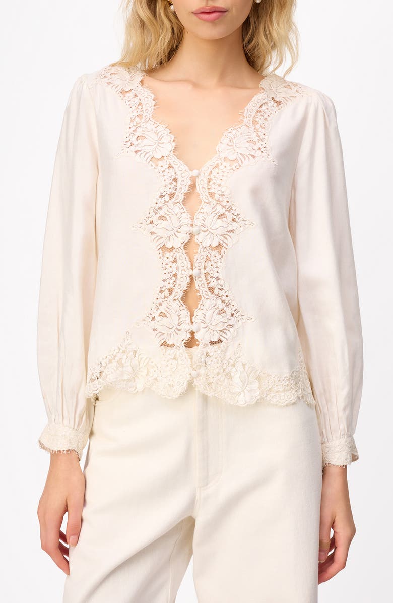 CAMI NYC Yuri Lace Shirt, Main, color, 