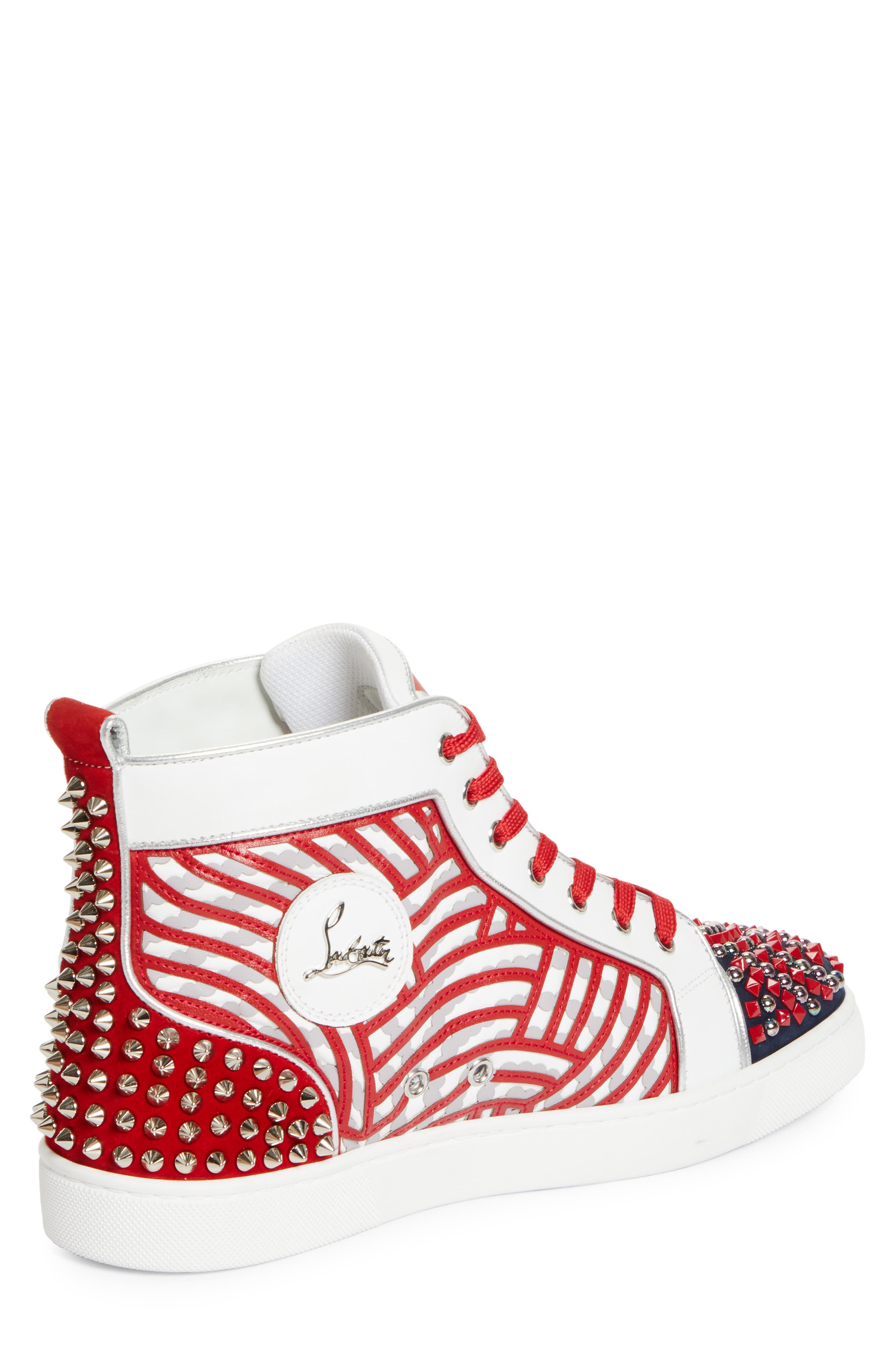 Christian Louboutin Louis No Limit Embellished High Top Sneaker, Alternate, color, Version Multi Loubi