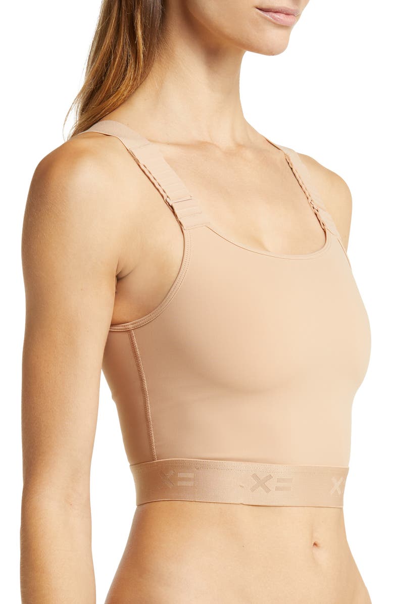 TomboyX Adjustable Compression Crop Top, Alternate, color, Chai