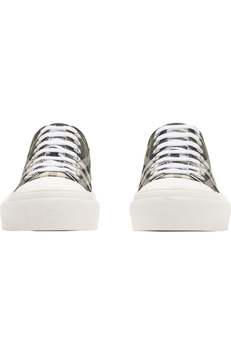 Burberry Check Nylon Blend Sneakers, Alternate, color, Thicket Brown