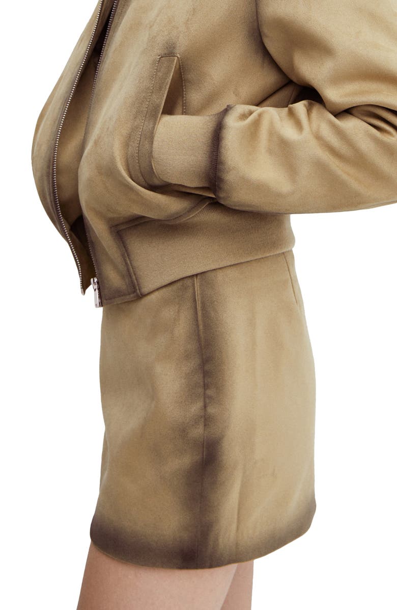 MANGO Faux Suede Miniskirt, Alternate, color, 